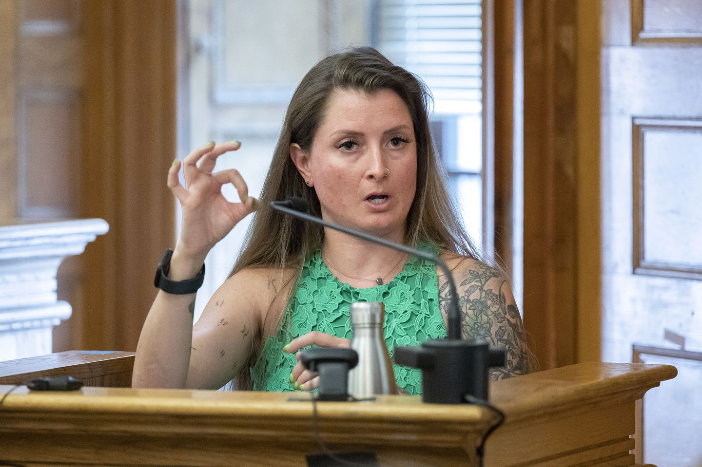 Dr. Renee Stonebridge, director of cardiac and neuropathology at the state’s Chief Medical Examiner’s office, testified Thursday. She told jurors that Officer John O’Keefe’s injuries included a subarachnoid hemorrhage and contusions in the front of the brain.