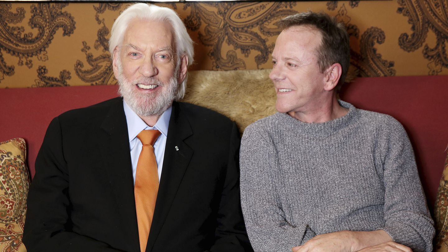 Donald Sutherland, left, and his son Kiefer Sutherland.