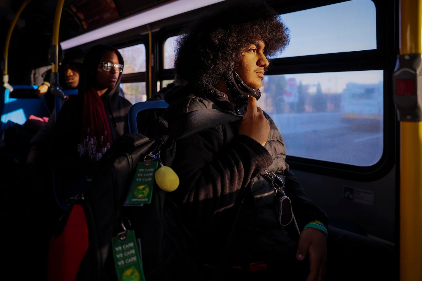 Emmanuel Vargas took his first bus to Forest Hills Station. It's the first leg of his nearly 90-minute trek from his Hyde Park home to his high school, the Dearborn STEM Academy, in Roxbury. His draining commute is nothing out of the ordinary for a student in Boston Public Schools. (Erin Clark/Globe Staff)