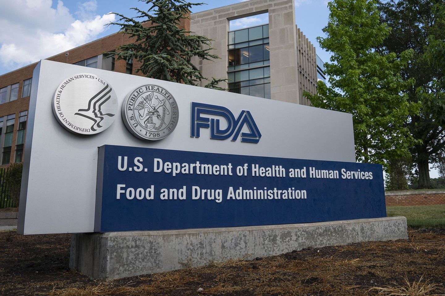 A sign for the Food And Drug Administration is seen.